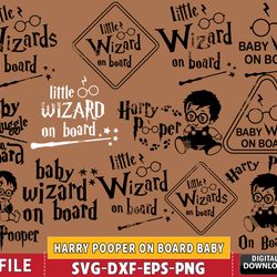 harry pooper on board baby svg , digital download