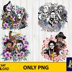 horror floral png, digital download