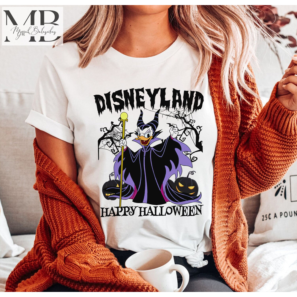 Disney Daisy Duck Maleficent Halloween Shirt, Disney Halloween Matching Shirts, Halloween Mickey Shirt, Disney family Trip Shirt - 3.jpg