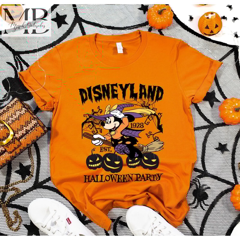 Disney Mickey Mouse Flying Witch Costume Halloween Shirt, Disney Halloween Matching Shirts, Halloween Mickey Shirt, Disney family Trip Shirt - 1.jpg