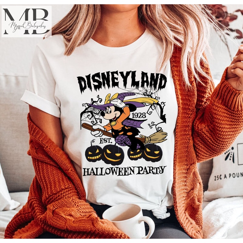 Disney Mickey Mouse Flying Witch Costume Halloween Shirt, Disney Halloween Matching Shirts, Halloween Mickey Shirt, Disney family Trip Shirt - 2.jpg