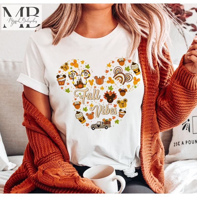 Disney Mickey Shirt, Fall Vibes Shirt, Fall Disney Vacation, Disney Halloween, Disney Fall Shirt, Family Shirt, Disney Gift - 1.jpg