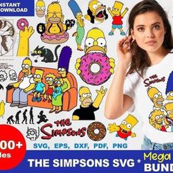 the simpsons bundle svg,1000 files the simpsons svg eps png, , digital download, silhouette