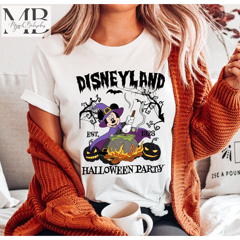 Disney Minnie Mouse Witch Costume Halloween Shirt, Disney Halloween Matching Shirts, Halloween Mickey Shirt, Disney family Trip Shirt - 1.jpg