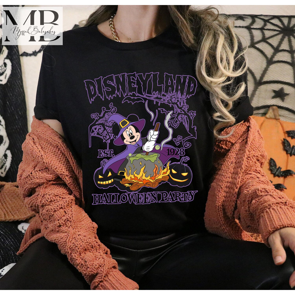 Disney Minnie Mouse Witch Costume Halloween Shirt, Disney Halloween Matching Shirts, Halloween Mickey Shirt, Disney family Trip Shirt - 2.jpg