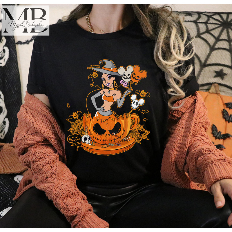 Disney Princess Tea Cup Halloween Shirts, Jasmine Teacup Shirt, Jasmine Halloween Shirt, Disney Teacup Shirt, Teacup Balloon Shirt - 3.jpg