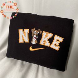 nike x the tramp embroidered sweatshirt, cartoon brand embroidered sweatshirt, custom brand embroidered crewneck, best-s