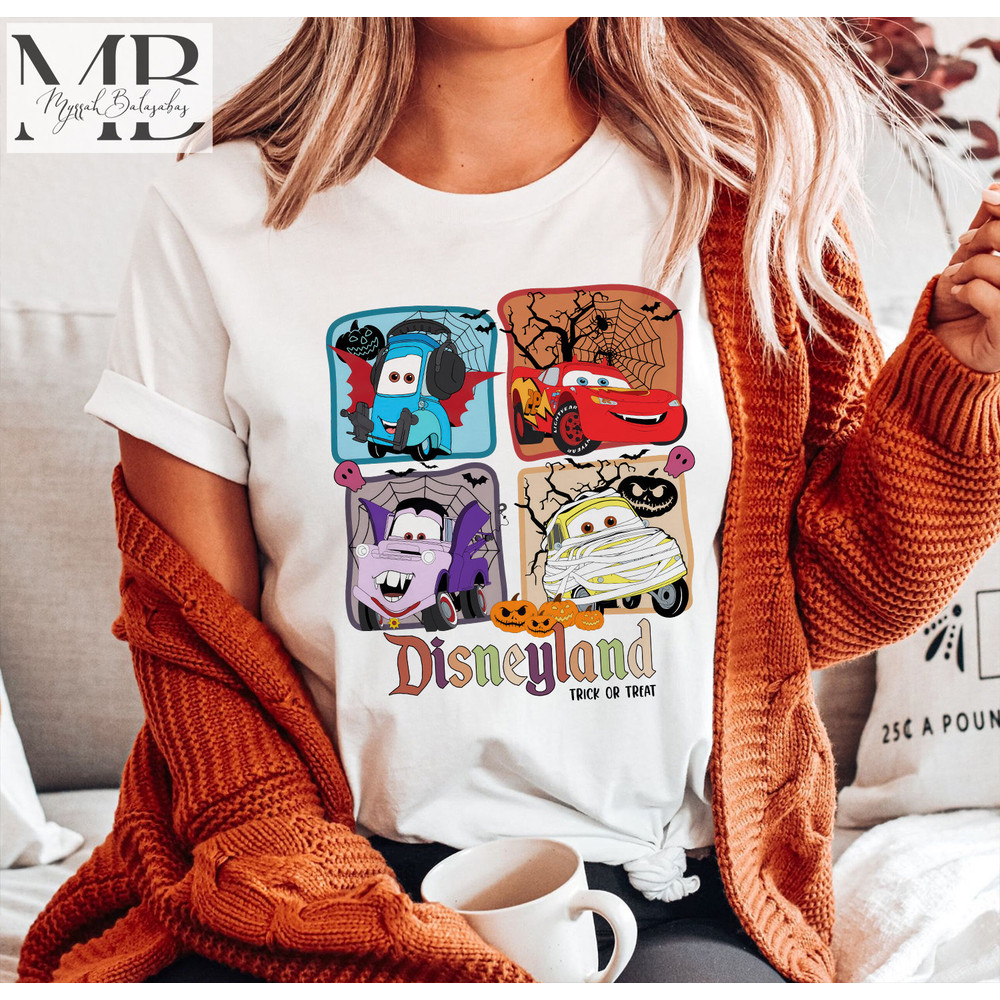 Retro Lightning Mcqueen Halloween Shirt, Vintage Disney Cars Shirt, Disney Car Pixar Shirt, Cars Character, Disney Cars Land - 2.jpg