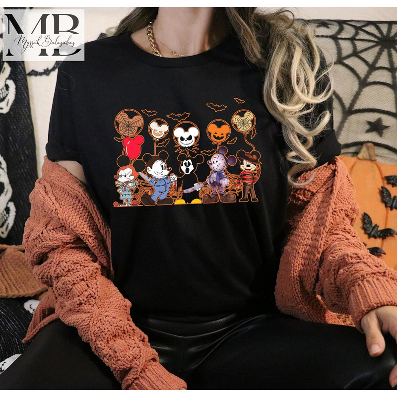 Retro Mickey Cosplay Halloween Horror Movie Shirt, Horror Characters Shirt, Michael Myers, Mickeys Not So Scary Disneyland Halloween Shirt - 2.jpg