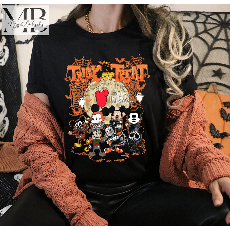 Retro Mickey Cosplay Halloween Horror Movie Shirt, Horror Characters Shirt, Michael Myers, Mickeys Not So Scary Disneyland Halloween Shirt - 2.jpg