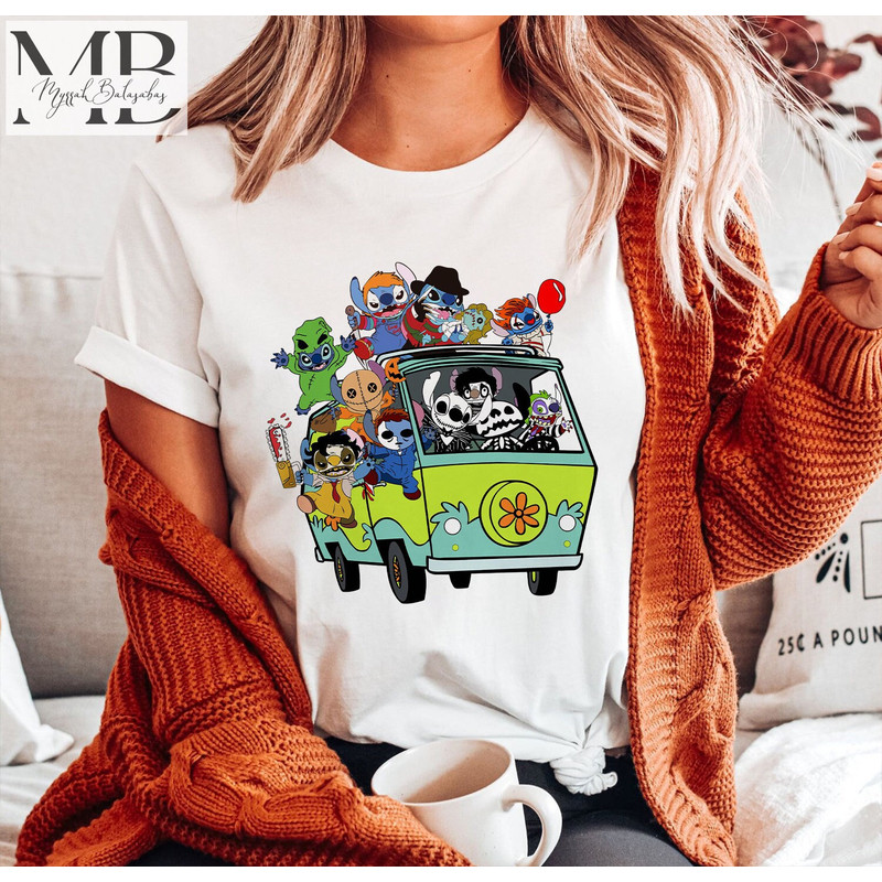 Stitch Halloween Shirt, Disneyland Halloween Shirt, Stitch Horror Hallowwen Shirt, Horror Film Characters, Halloween Party, Disneyland - 1.jpg