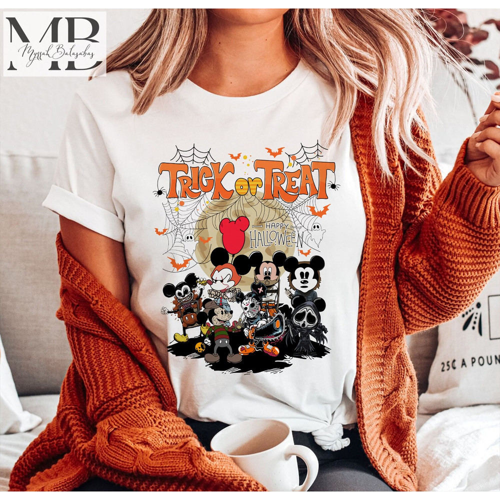 Retro Mickey Cosplay Halloween Horror Movie Shirt, Horror Characters Shirt, Michael Myers, Mickeys Not So Scary Disneyland Halloween Shirt - 3.jpg