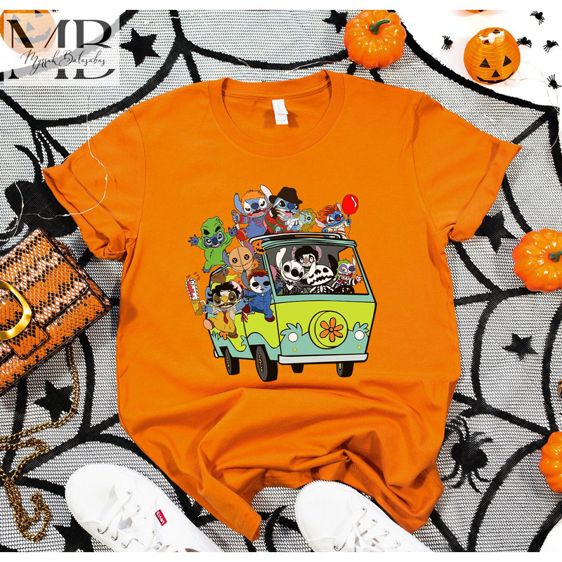 Stitch Halloween Shirt, Disneyland Halloween Shirt, Stitch Horror Hallowwen Shirt, Horror Film Characters, Halloween Party, Disneyland - 2.jpg