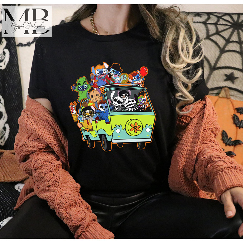 Stitch Halloween Shirt, Disneyland Halloween Shirt, Stitch Horror Hallowwen Shirt, Horror Film Characters, Halloween Party, Disneyland - 3.jpg