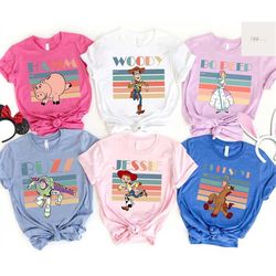 comfort colors disney shirt, disney toy story group shirt, friends shirt, personalized toy story shirt, retro toy story