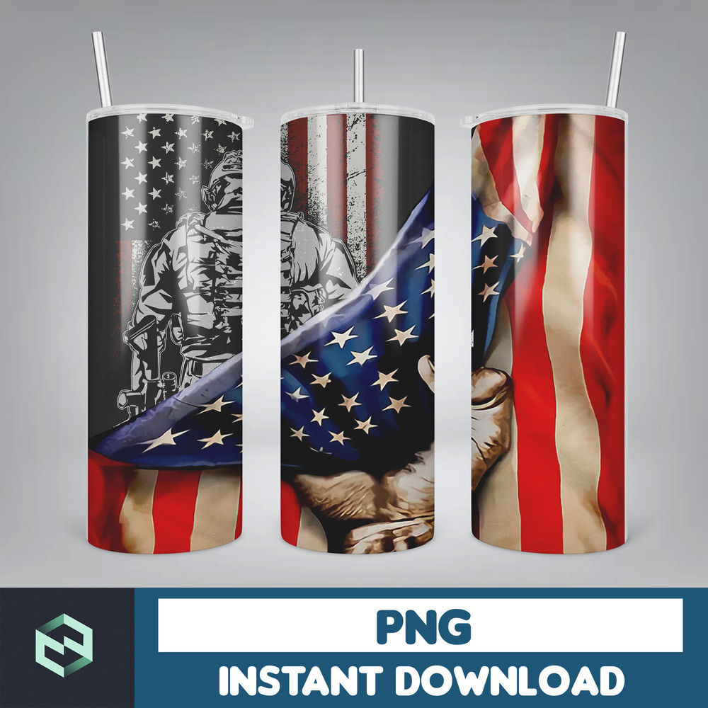 Army Veteran USA Flag 20oz Skinny Straight & Tapered Designs, American Flag Tumbler Designs,Veteran Tumbler Wrap PNG,Digital download (14).jpg