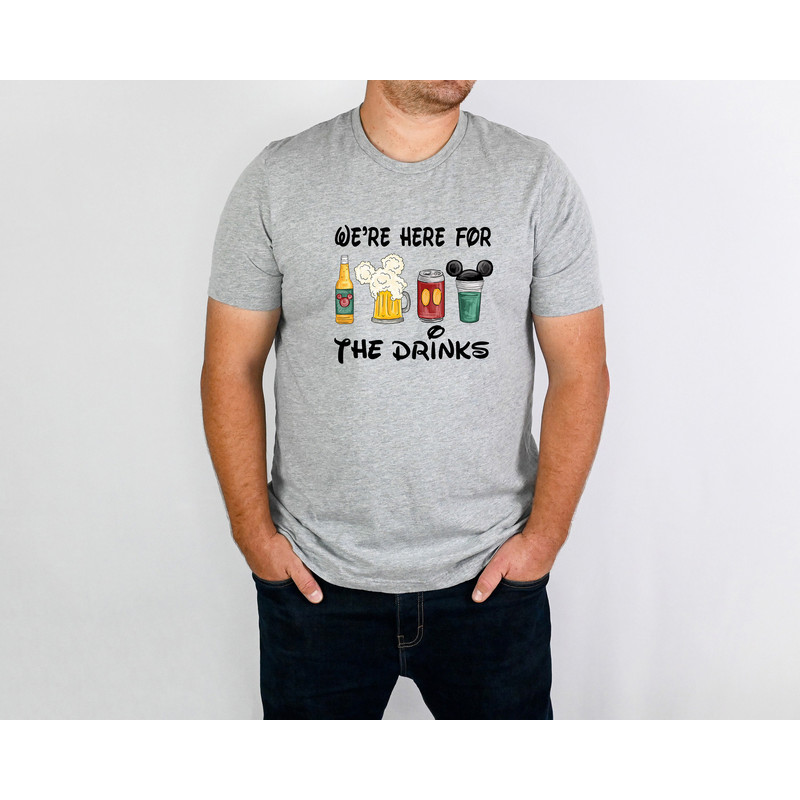 We're Here For The Snacks Shirts, We're Here For The Drinks T-shirt, Disney Matching, 2023 Disney Trip Shirts, Disneyworld Shirts For Family - 7.jpg