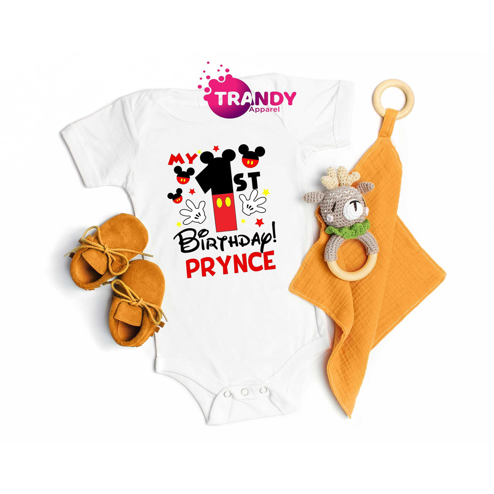 Custom My First Birthday T-shirt, Disney First Birthday Onesie, Baby First Birthday Outfit, Disney Baby 1st Birthday Shirt, Birthday Party - 1.jpg