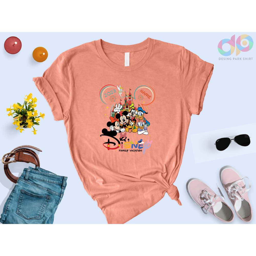 Custom Disneyland Family Vacation, Custom Name Shirt, Family Trip 2023, Mickey and Friends Shirt, Family Matching, Disneyworld Shirt - 5.jpg
