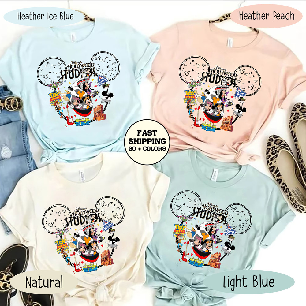 Disney Hollywood Studios T-Shirt, Retro Disney Hollywood Studios Shirt, Vintage Disney Shirt, Mickey and Friends Shirt, Disney Group Shirt - 2.jpg