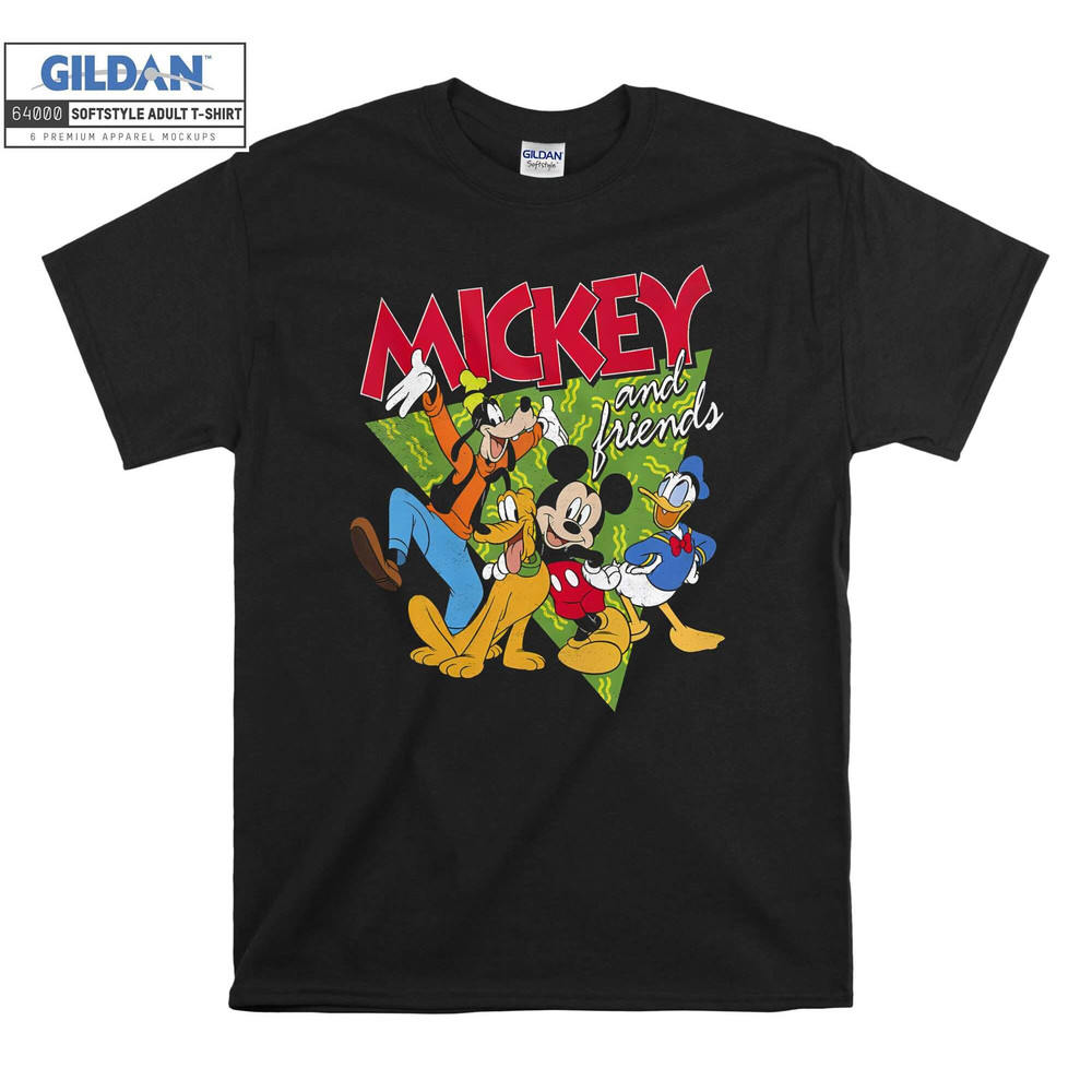 Disney Mickey And Friends Group Shot Patterned T shirt Hoodie Hoody T-shirt Tshirt S-M-L-XL-XXL-3XL-4XL-5XL Oversized Men Women Unisex 8697 - 1.jpg