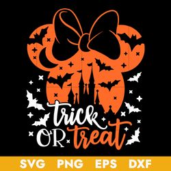 trick or treat  svg, minnie halloween svg, disney halloween svg, png dxf eps digital file