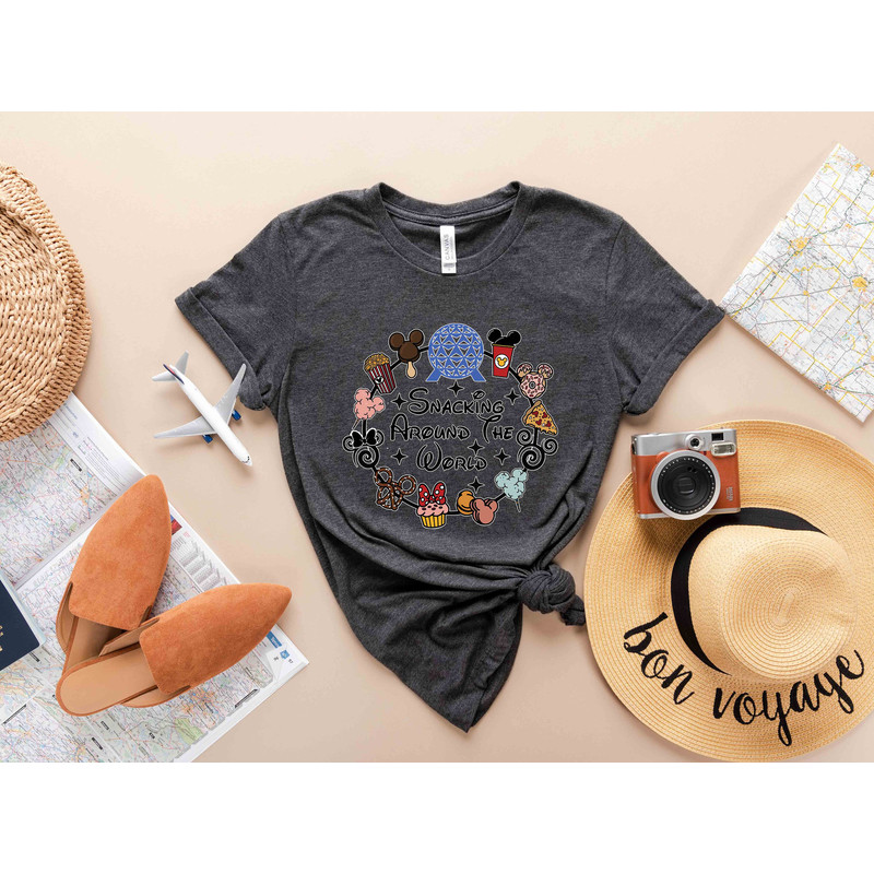 Snacking Around the World T-Shirt, Disney Snacks Shirt, Magic Kingdom Snacking Shirt, Disney Snacking Shirt, Epcot shirt, Disneyworld Shirt - 3.jpg