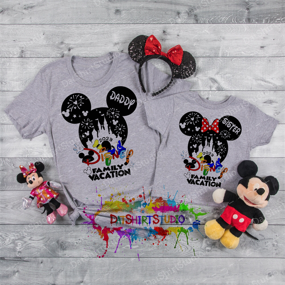 Walt Disney matching shirts, Disney trip 2023, Disney family shirts with custom name, Disney kids' shirts, Disney family matching tees DT359 - 2.jpg
