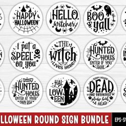 halloween round sign bundle, svg bundle halloween round sign bundle, svg bundle