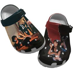 movie crocs, pulp fiction crocs, pulp fiction clog shoes unisex, movie sandals, pulp fiction