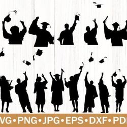 graduates silhouettes bundle | svg graduates silhouettes bundle | svg