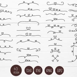 40 heart lines bundle,svg cut files 40 heart lines bundle,svg cut files