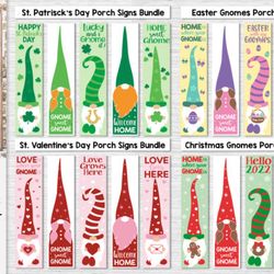 holidays gnomes porch signs bundle svg holidays gnomes porch signs bundle svg