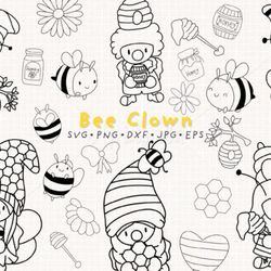 bee clown digital cut file bundle svg bee clown digital cut file bundle svg