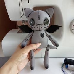Cat Stuffed Animal Handmade - Halloween Decor