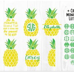 pineapple bundle svg monogram pineapple bundle svg monogram