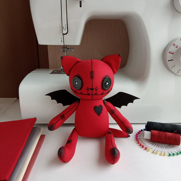 handmade-art-doll-devil-cat-stuffed-animal