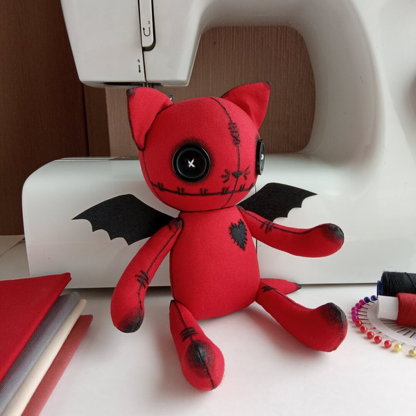 cat-devil-art-doll-handmade