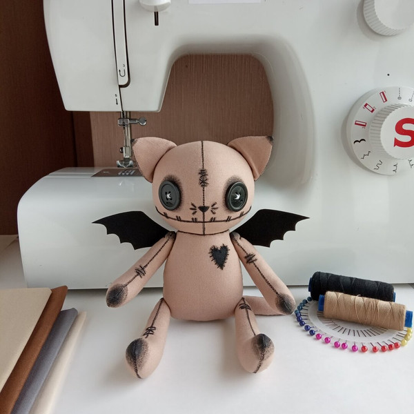 stuffed-cat-bat-handmade-spooky-cute-toy