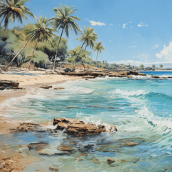 summer serenade: harmony of sun, sea, and shadows