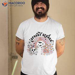 vintage retro spooky season funny halloween vibes shirt