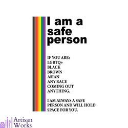 i am a safe person svg rainbow safe person svg cutting file