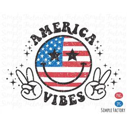 retro american vibes flag smiley face png, american smiley face png, 4th of july png, vintage happy face flag png sublim