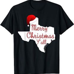 merry christmas y'all funny texas christmas t-shirt