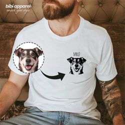 Custom Pet Shirt Pet Photo  Name Custom Dog Shirt Personalized Dog Shirt Custom Dog T Shirts for Humans Custom Cat Shirt