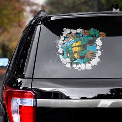 ninja turtles sticker, movie decal, teenage mutant ninja turtles, michelangelo decal, ninja turtles decal, movie sticker