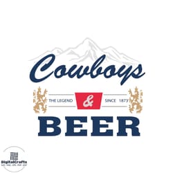 cowboys and beer vintage vibe svg graphic designs files