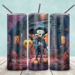halloween tumbler,halloween minnie straight tapered wrap skinny tumbler,halloween minnie sublimation wrap skinny tumbler
