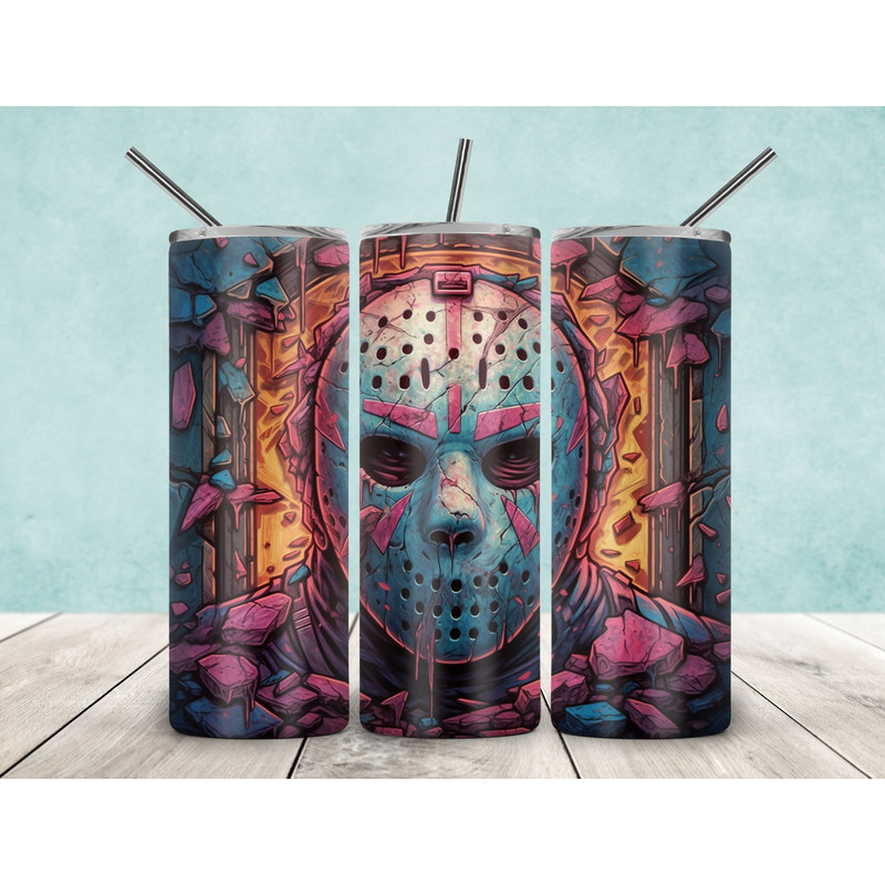 Jason Voorhees 20oz Skinny Tumbler Png,Jason Voorhees 20oz Sublimation Design,Horror Movie Sublimation 20oz Skinny Tumbler, Digital Download.jpg