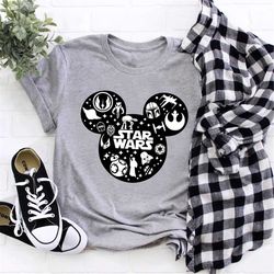mickey star wars shirt, matching disney t-shirt, disneyworld shirt, disneyland shirt, star wars shirt, galaxy edge shir